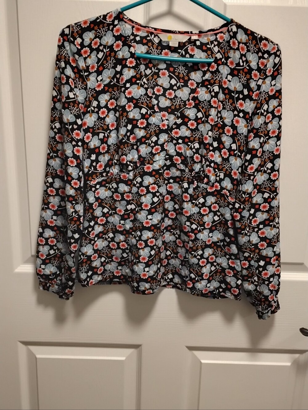 Boden Viola Floral Print Top Size 4R